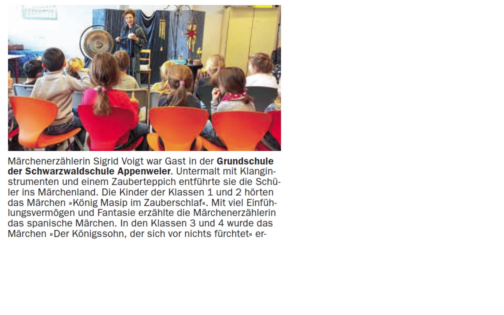 Märchenstunde in der Grundschule