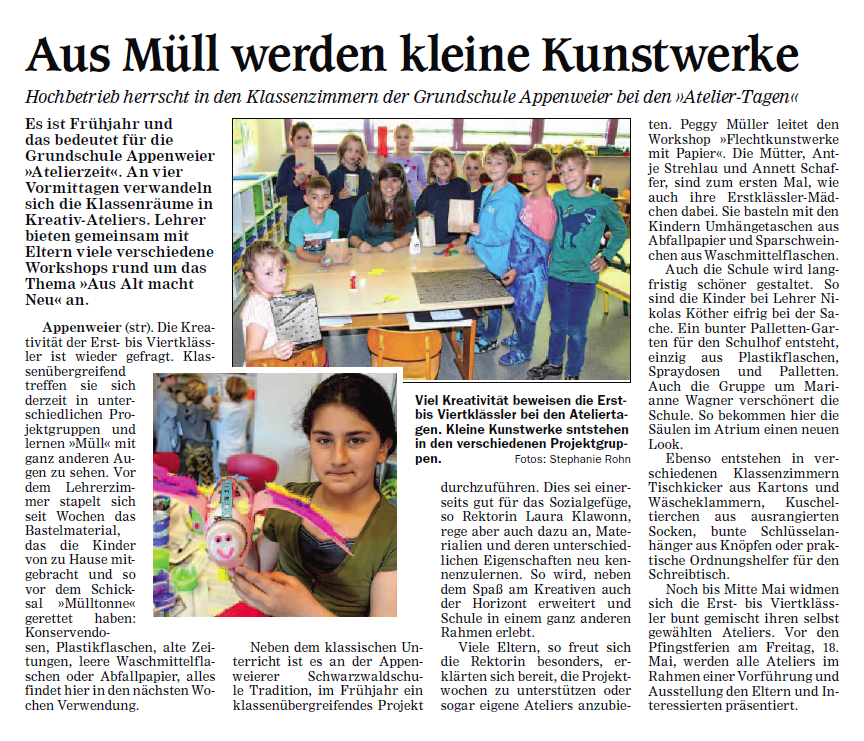 Aus Müll werden kleine Kunstwerke