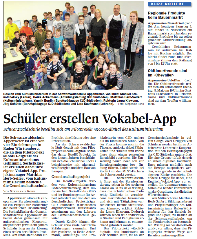 Schüler erstellen Vokabel-App