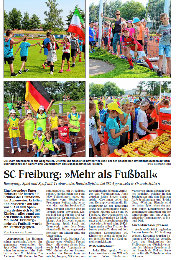 SC Freiburg - Füchsle Cup 2018