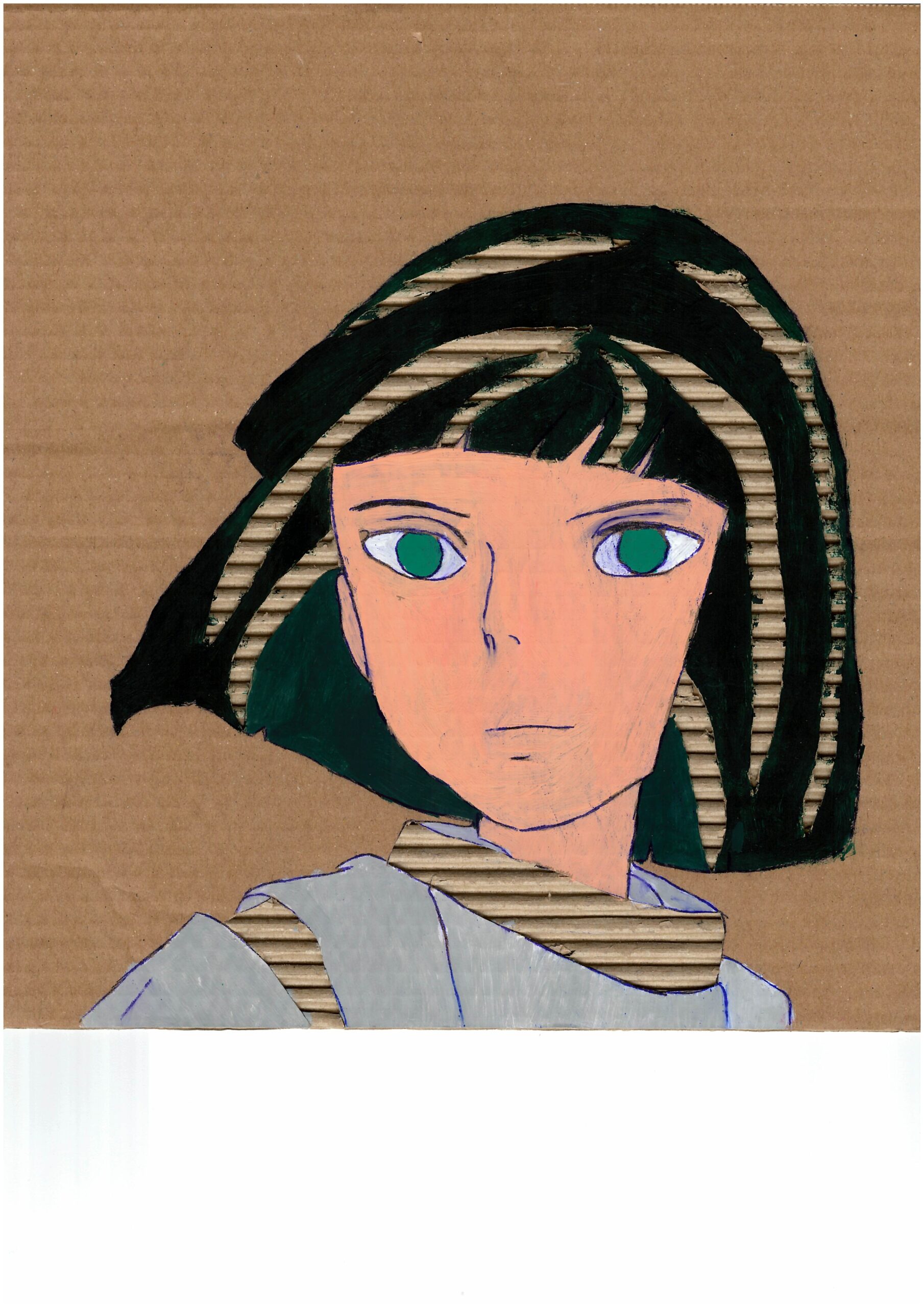 Aus dem Kunstunterricht ein Bild im Comic-Stil.